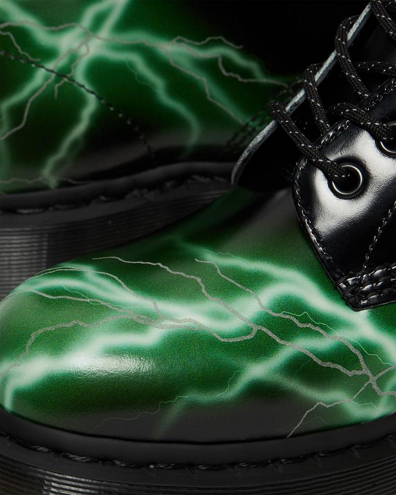 Dr Martens 1460 Flash Smooth Lær Snørestøvletter Dame Svarte | Norge 611MQZ